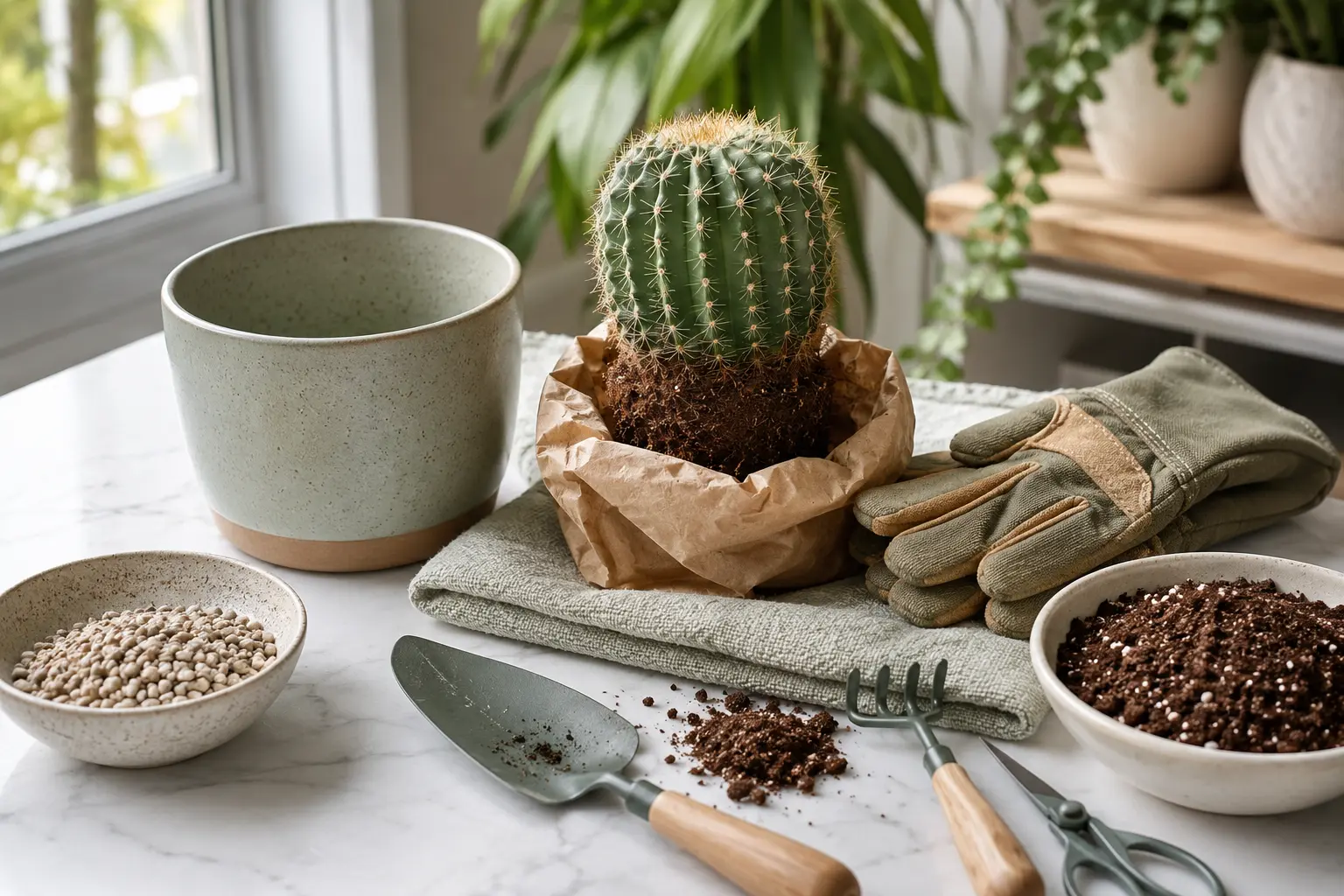 How to Repot a Cactus Without Hurting Yourself